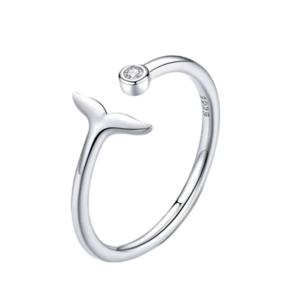 925 Sterling Silver Mermaid Ring - Picture 1 of 6